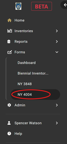Form 4004 Navigation