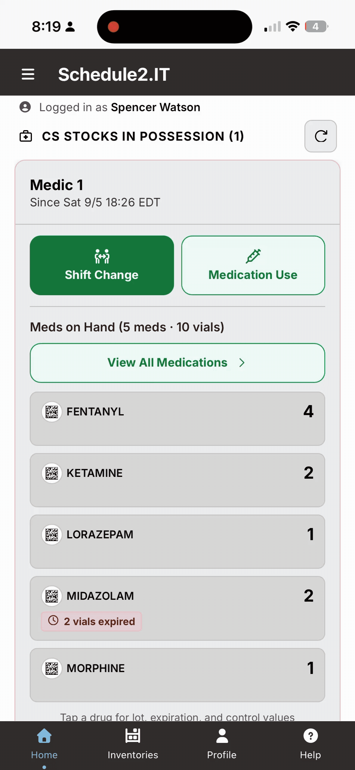 Med Use Select Meds - CV