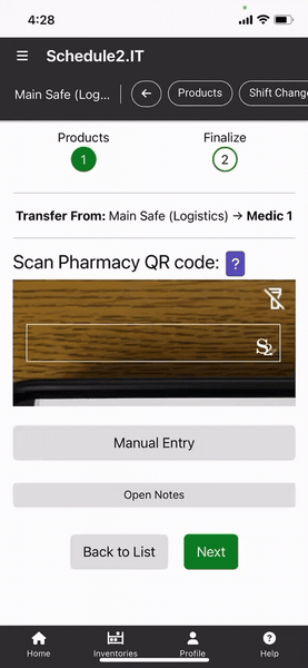 Trasnfer GS1 Scan